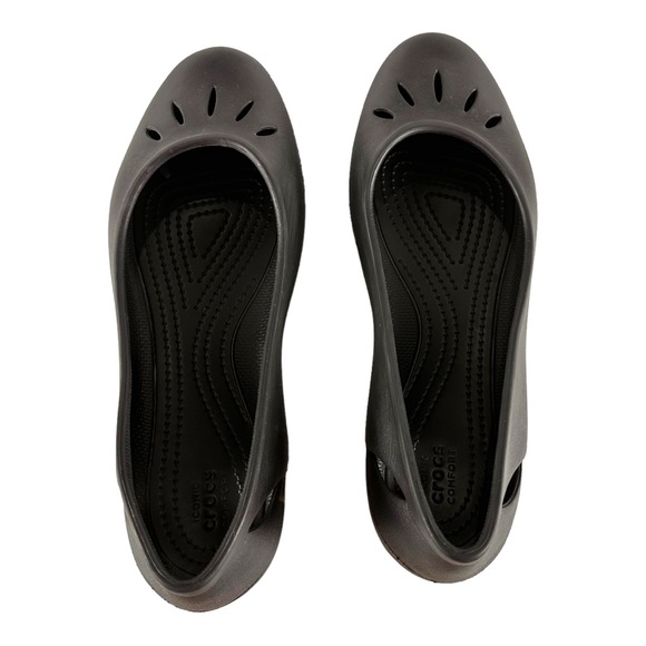 Crocs Kelli Flats Cutout Black Ballet Flats - Picture 9 of 11